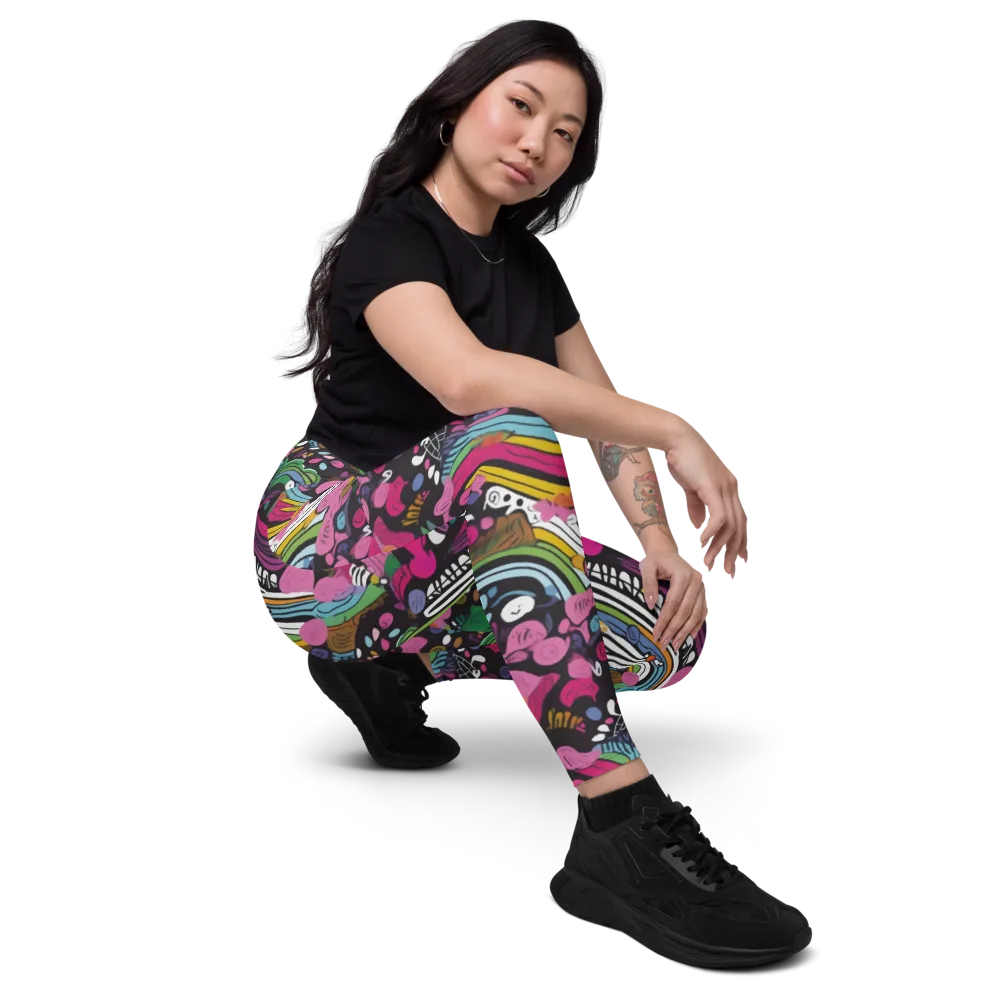 Neon Cabinet on Leggings with Pockets — Right Front