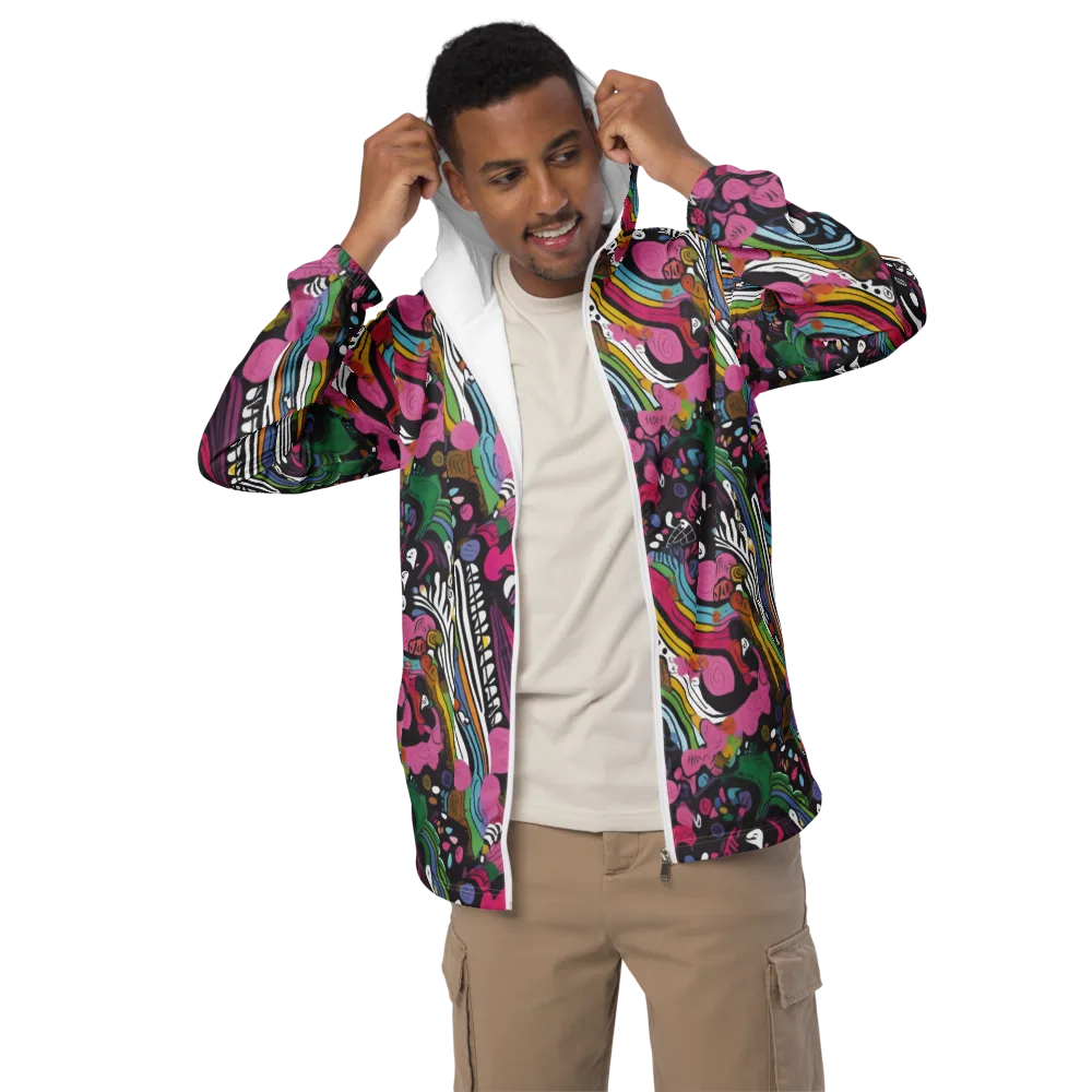 Neon Cabinet on Men's Windbreaker — Front