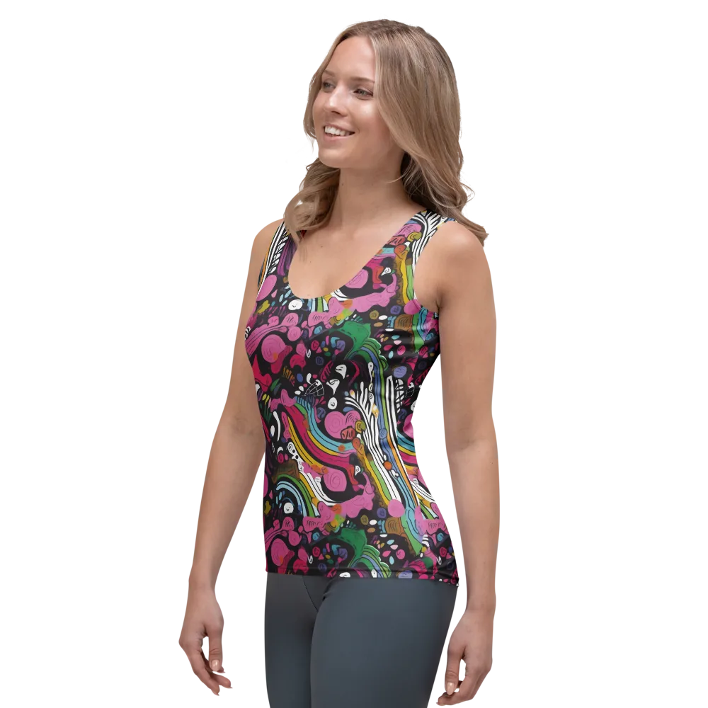 Neon Cabinet on Women's Tank Top — Left Front