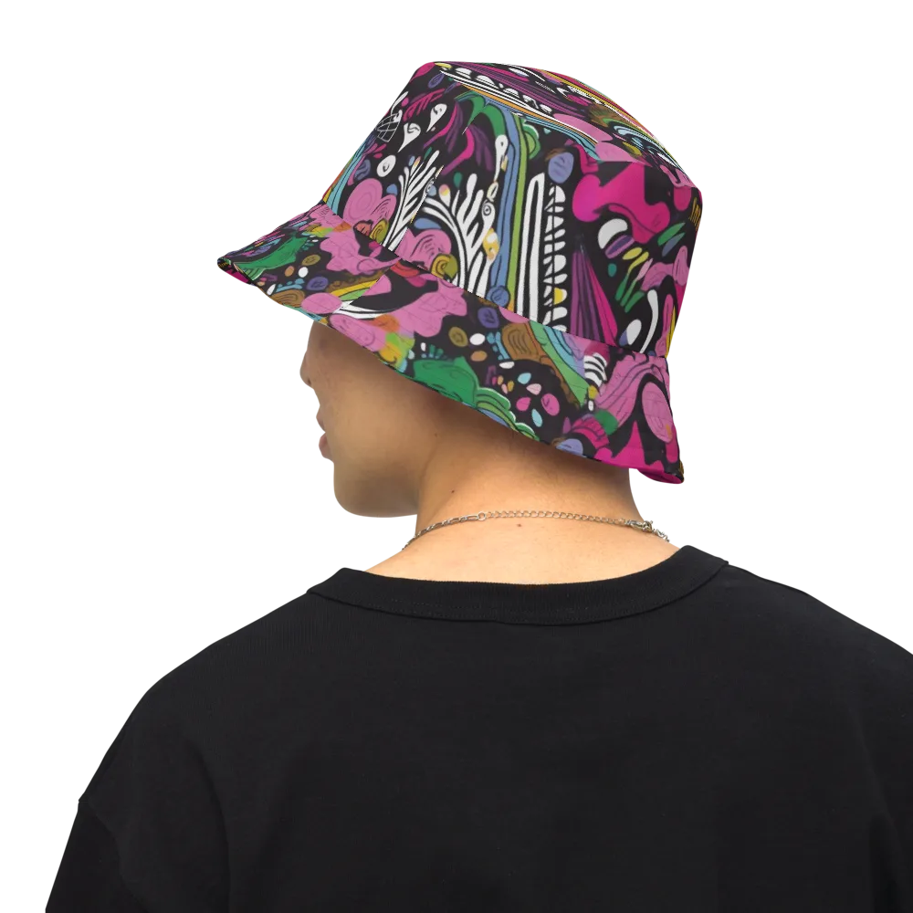 Neon Cabinet on Reversible Bucket Hat — Back Inside