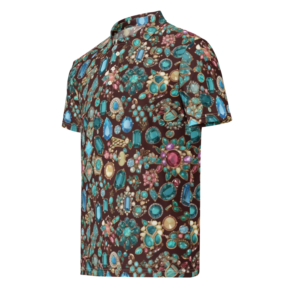 Regal Reef on Men's Slim Fit Polo Shirt — Left Front