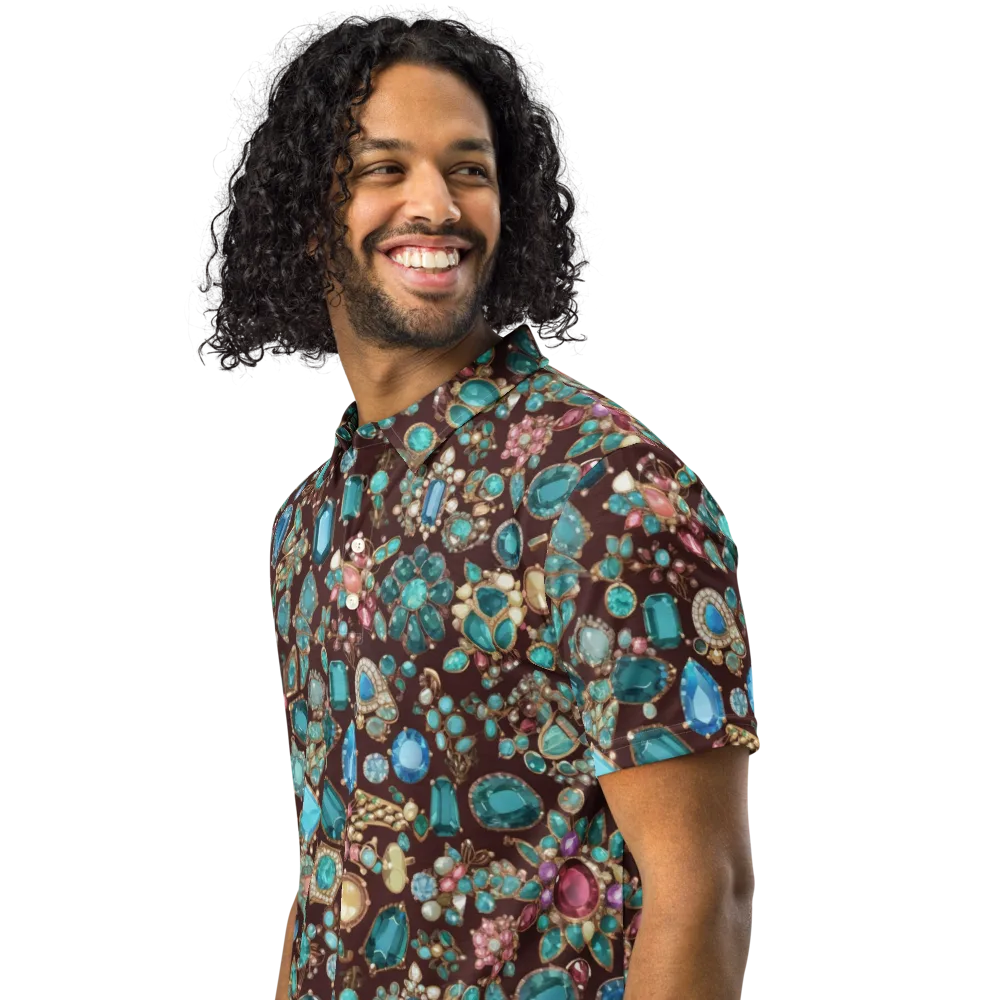 Regal Reef on Men's Slim Fit Polo Shirt — Left Front