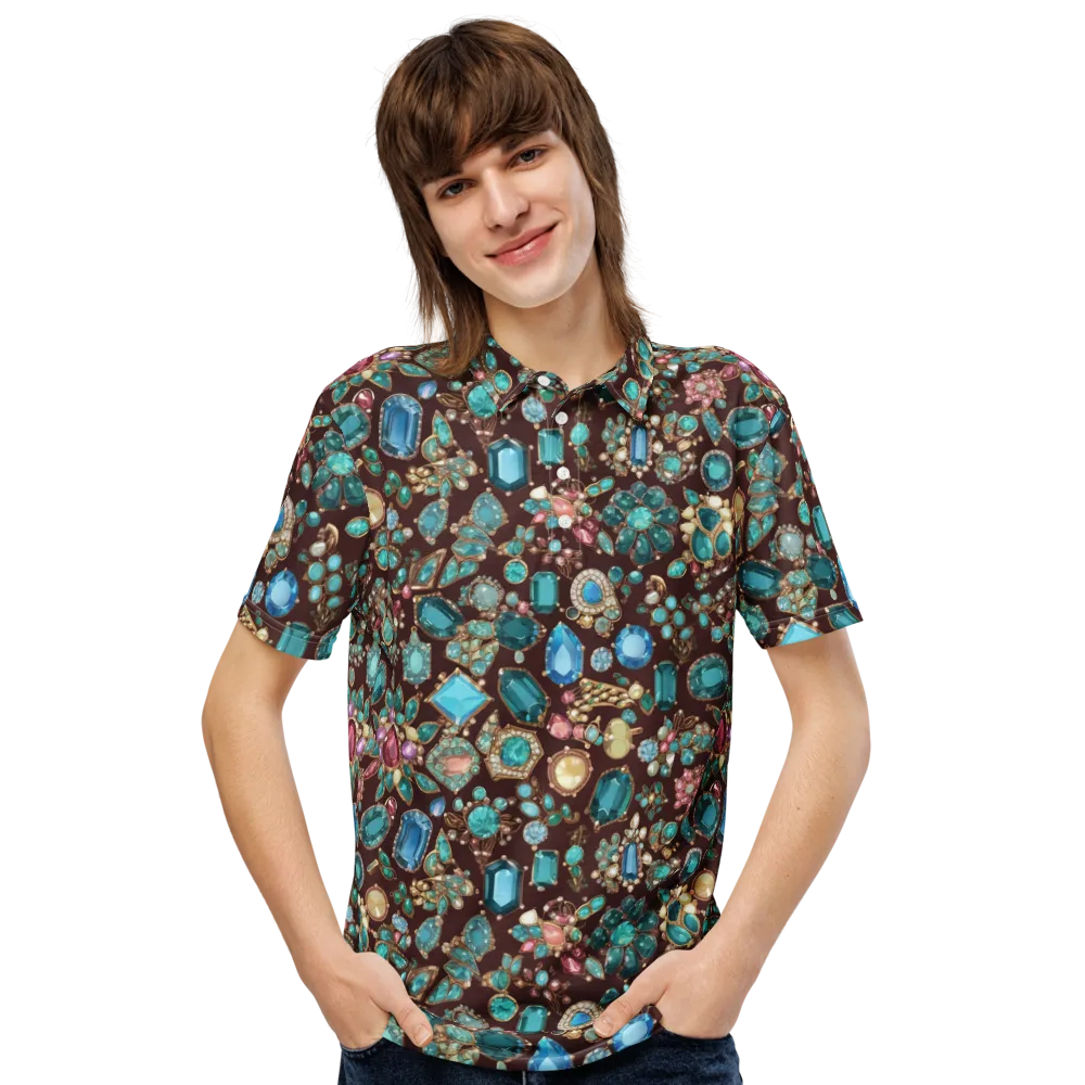Regal Reef on Men's Slim Fit Polo Shirt — Front
