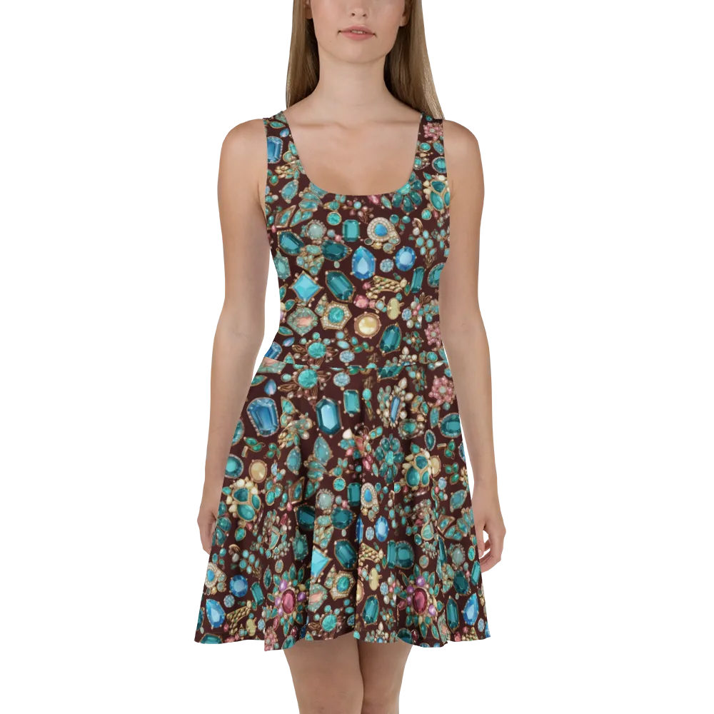 Regal Reef on Skater Dress — Front