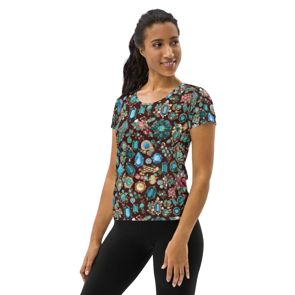 Regal Reef on Women's Athletic T-Shirt — Left