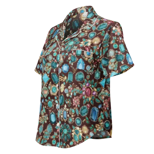 Regal Reef on a Women's Short Sleeve Pajama Top