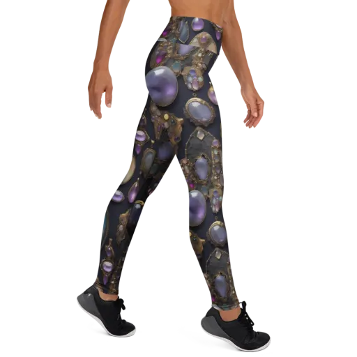 Amethyst Reliquary on a Yoga Leggings