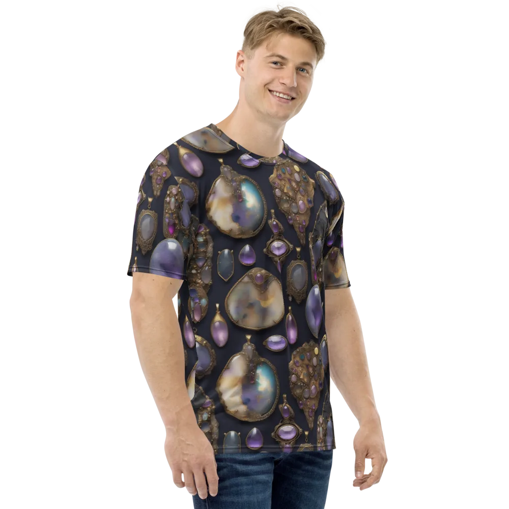 Amethyst Reliquary on Men's Crew Neck T-Shirt — Right