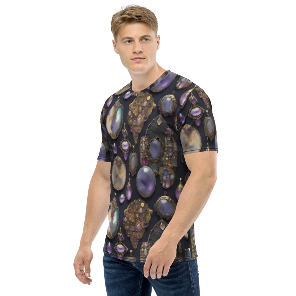 Amethyst Reliquary on Men's Crew Neck T-Shirt — Left