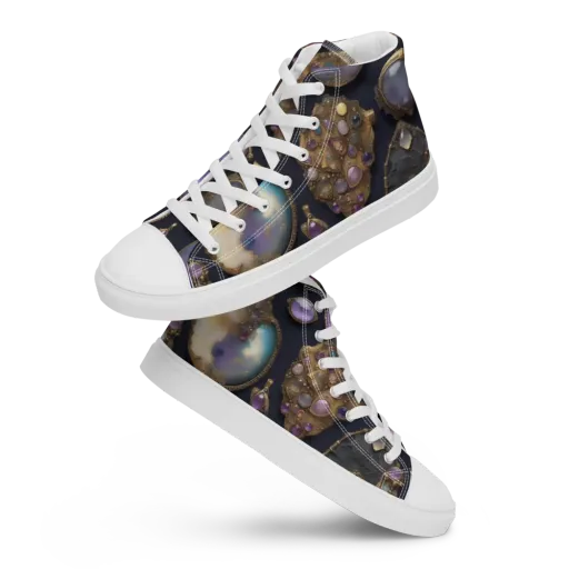Amethyst Reliquary on a Men's High Top Canvas Shoes