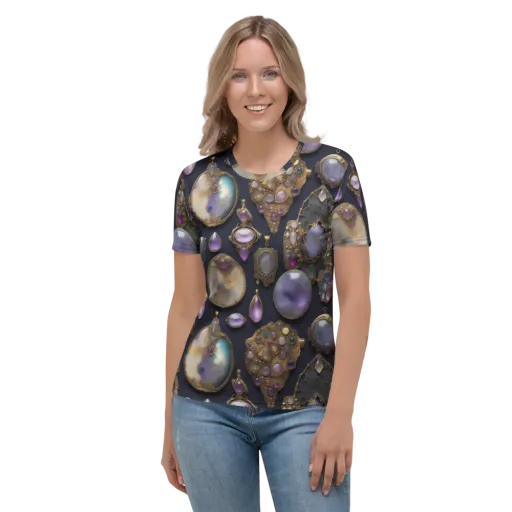 Amethyst Reliquary on a Women's Crew Neck T-Shirt