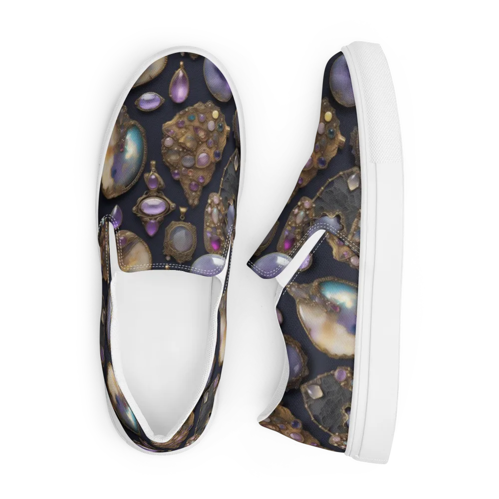 Amethyst Reliquary on Men's Slip-On Canvas Shoes — Front