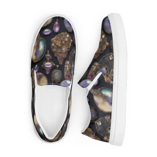 Amethyst Reliquary on a Men's Slip-On Canvas Shoes