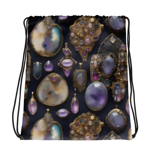 Amethyst Reliquary on a Drawstring Bag