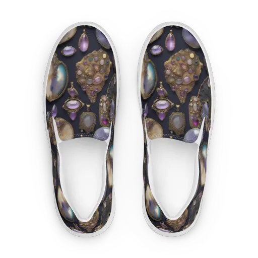 Amethyst Reliquary on a Women's Slip-On Canvas Shoes