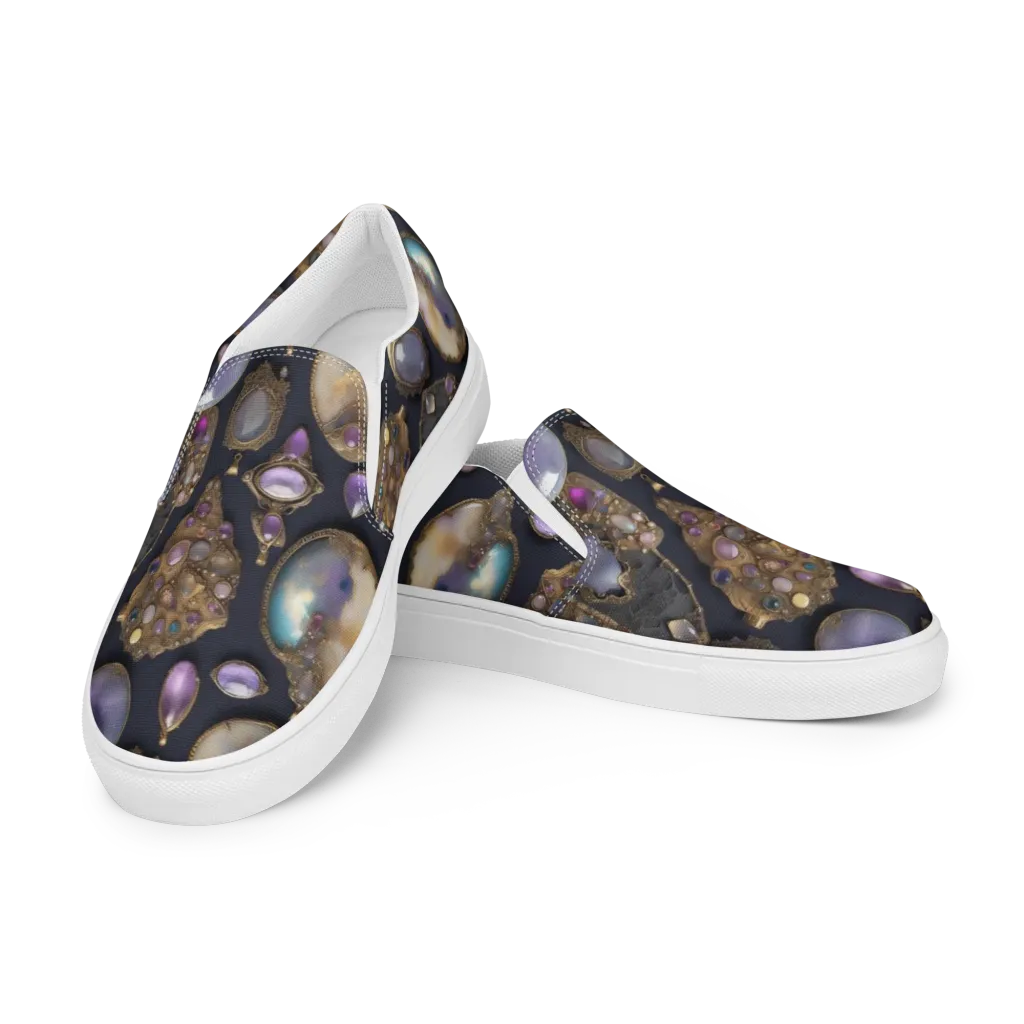 Amethyst Reliquary on Women's Slip-On Canvas Shoes — Left Front