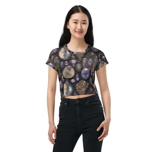 Amethyst Reliquary on a Crop Tee