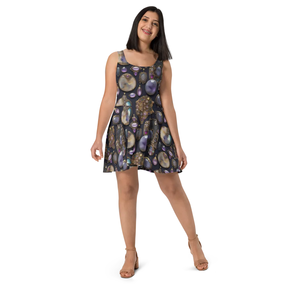 Amethyst Reliquary on Skater Dress — Front