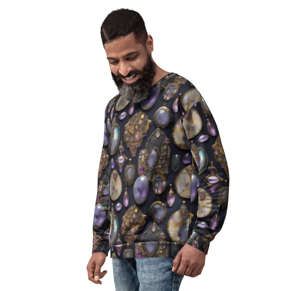 Amethyst Reliquary on Sweatshirt — Left Front