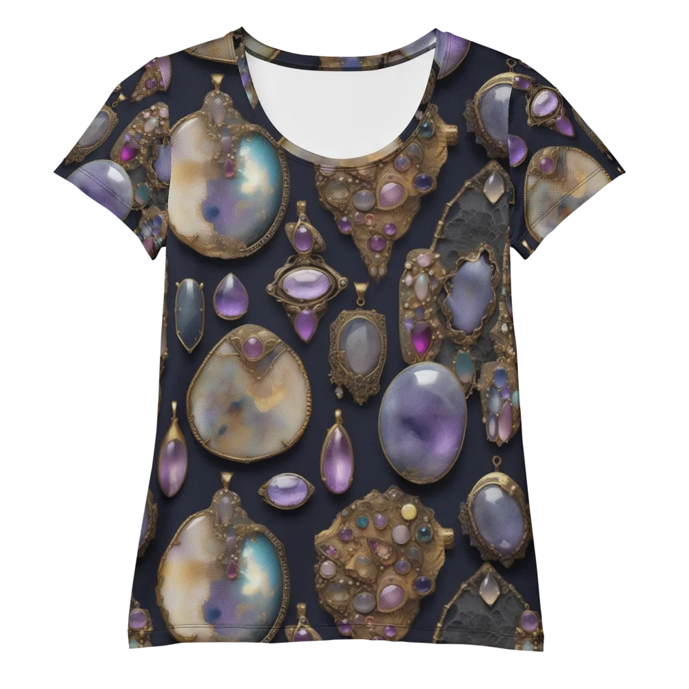 Amethyst Reliquary on Women's Athletic T-Shirt — Front