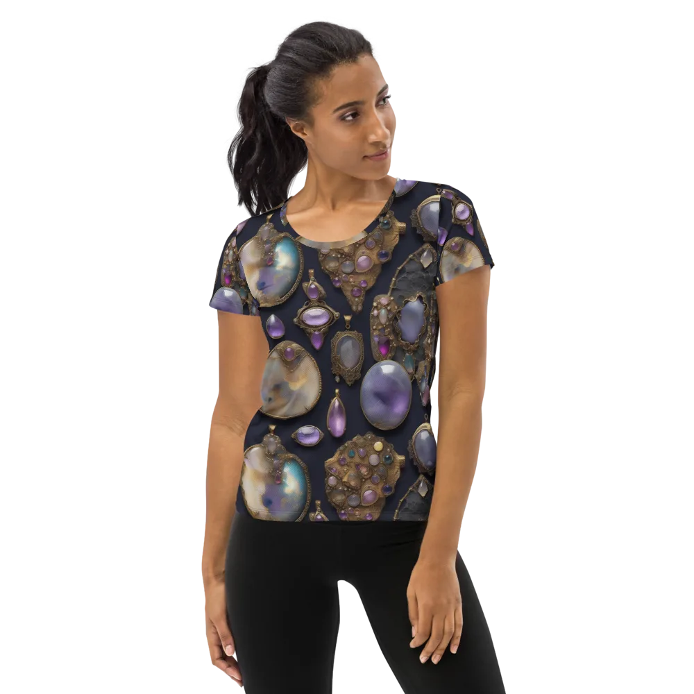 Amethyst Reliquary on Women's Athletic T-Shirt — Front