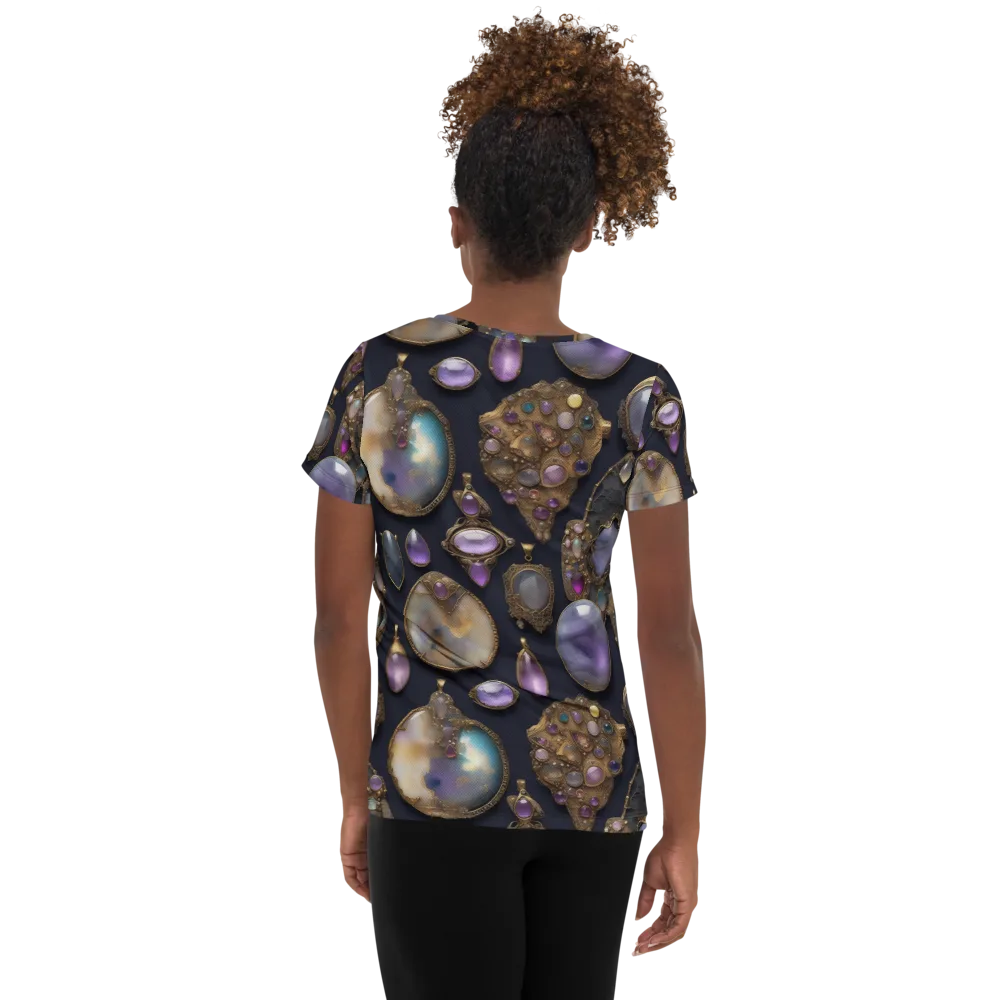 Amethyst Reliquary on Women's Athletic T-Shirt — Back