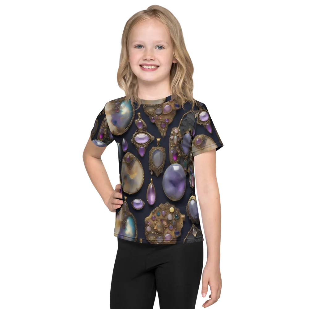 Amethyst Reliquary on Kids Crew Neck T-Shirt — Front