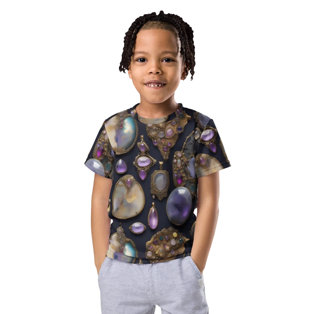 Amethyst Reliquary on Kids Crew Neck T-Shirt — Front