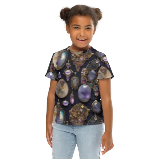 Amethyst Reliquary on a Kids Crew Neck T-Shirt