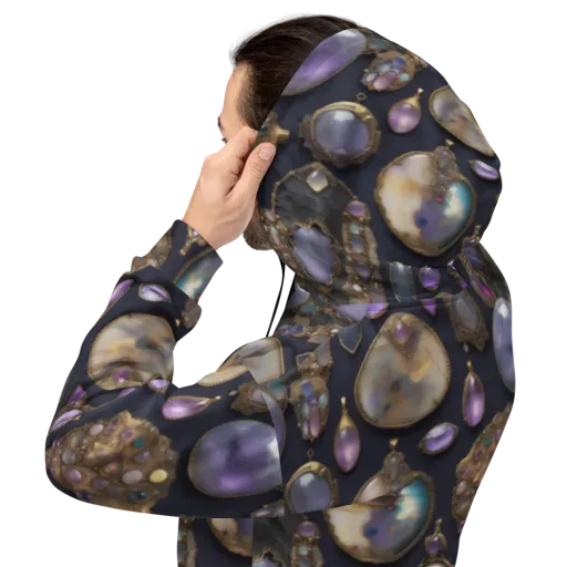Amethyst Reliquary on a Hoodie