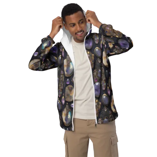 Amethyst Reliquary on a Men's Windbreaker