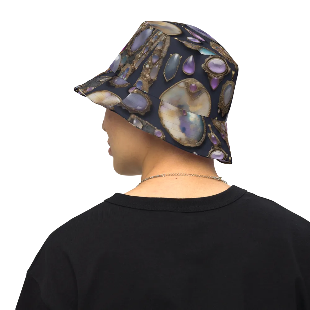 Amethyst Reliquary on Reversible Bucket Hat — Back Inside