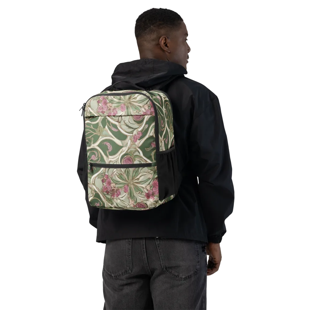 Verdant Arabesque on Utility Backpack — Back
