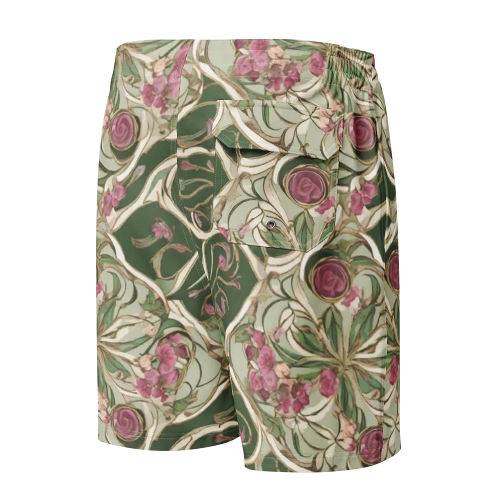 Verdant Arabesque on Men's Board Shorts — Back