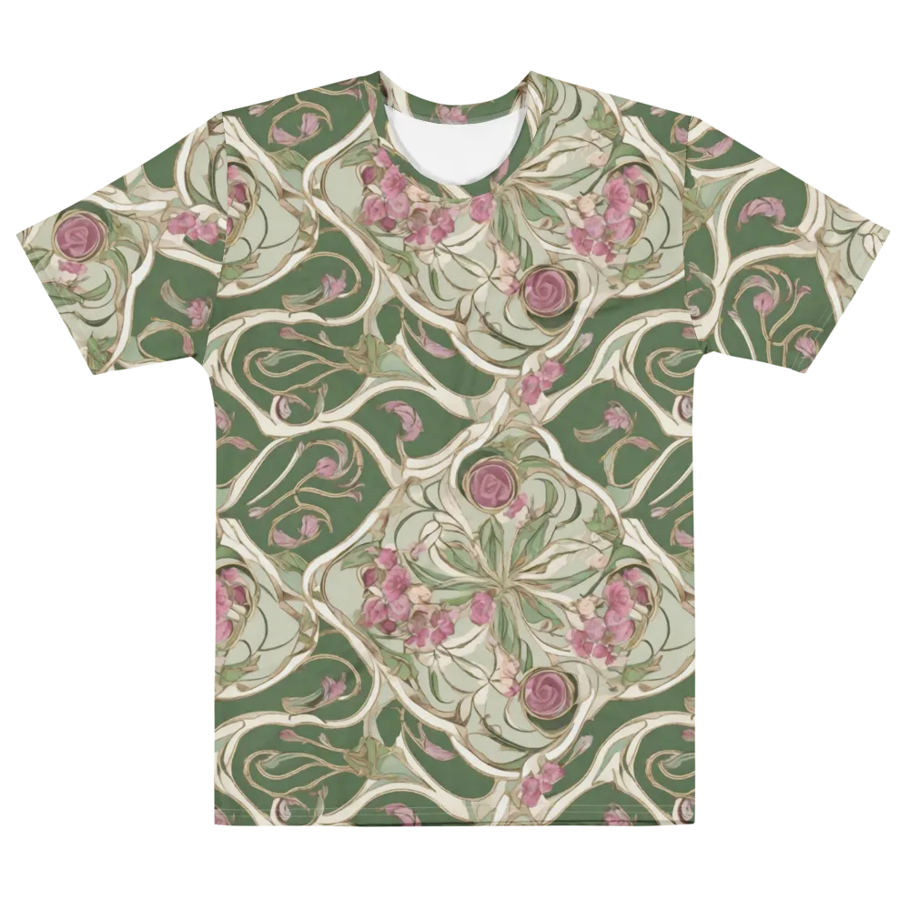 Verdant Arabesque on Men's Cotton Crew Neck T-Shirt — Front