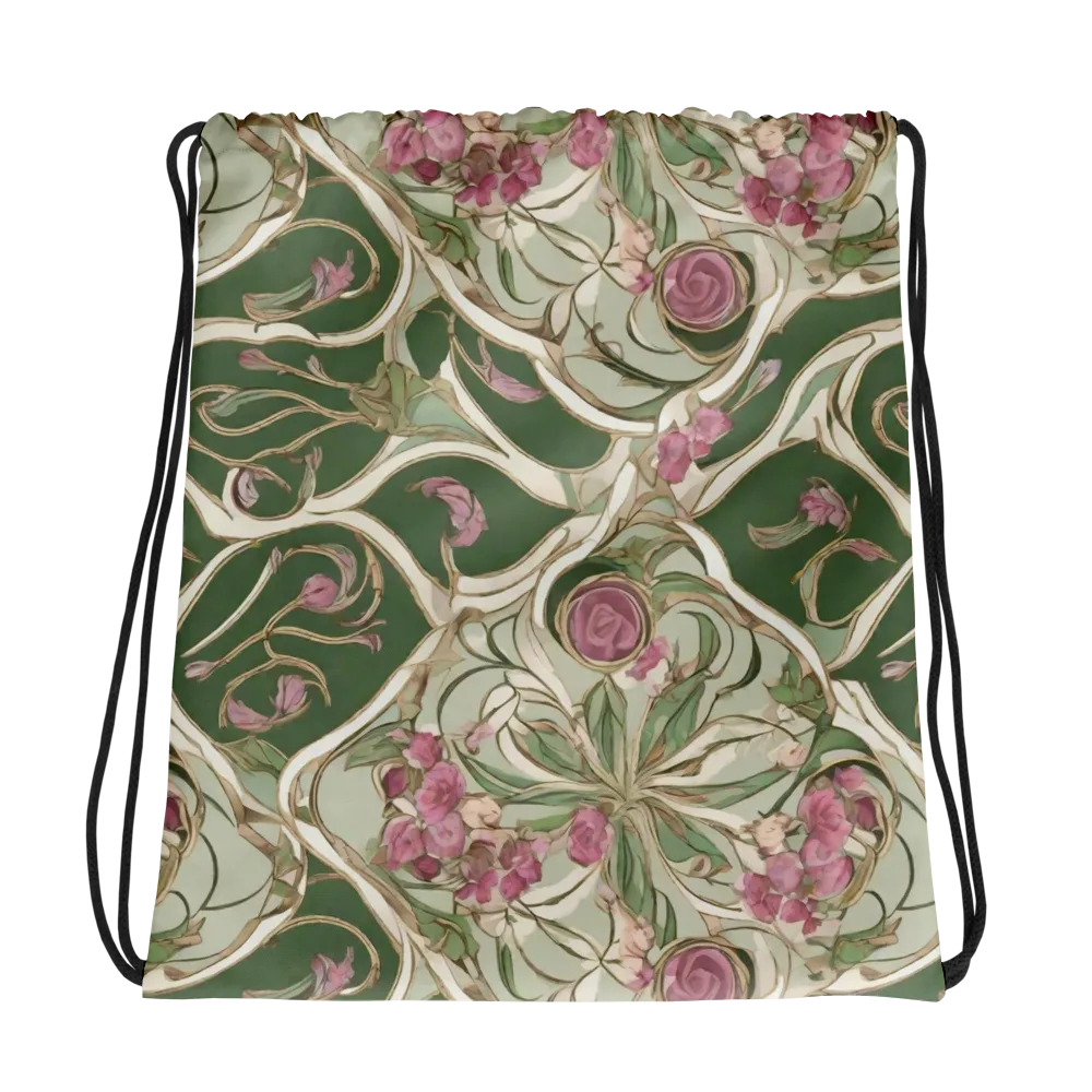 Verdant Arabesque on Drawstring Bag — Photo