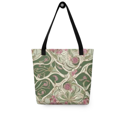 Verdant Arabesque on a Tote Bag