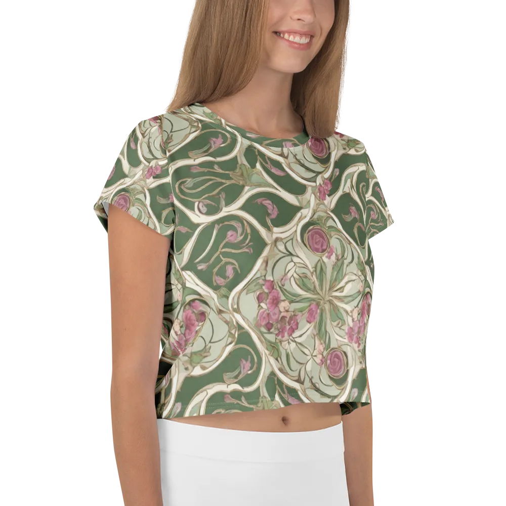Verdant Arabesque on Crop Tee — Right