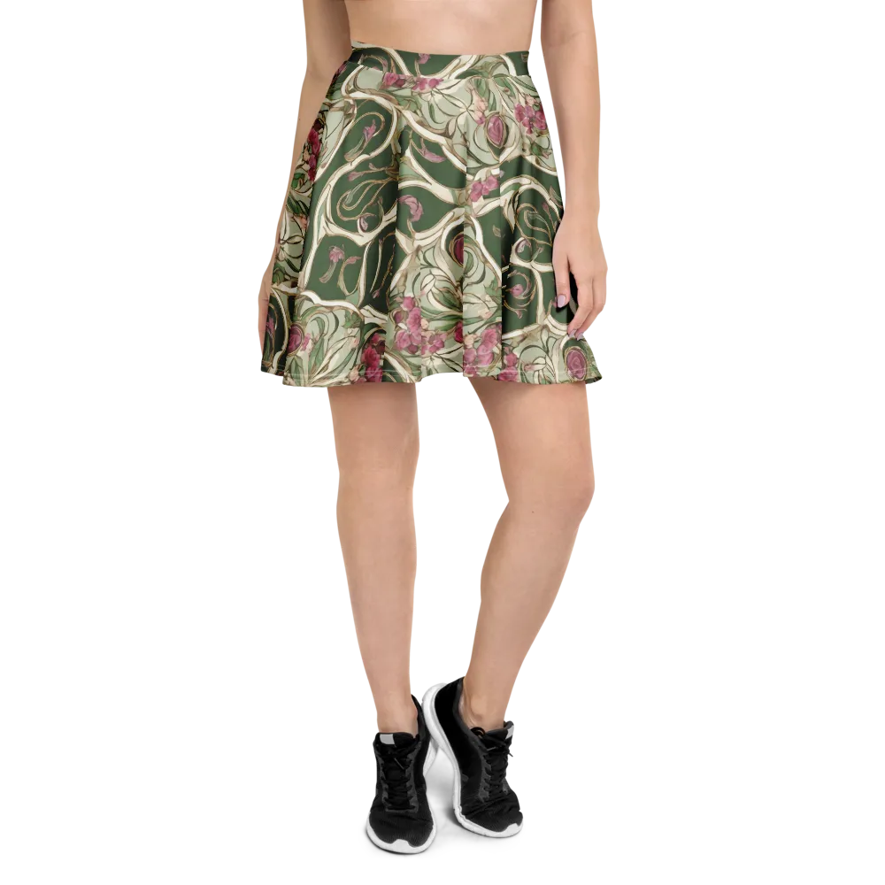 Verdant Arabesque on Skater Skirt — Front