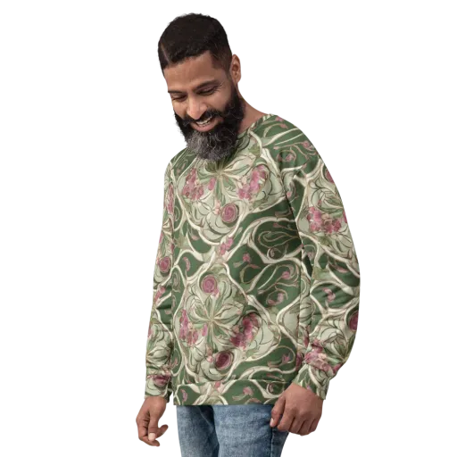 Verdant Arabesque on a Sweatshirt