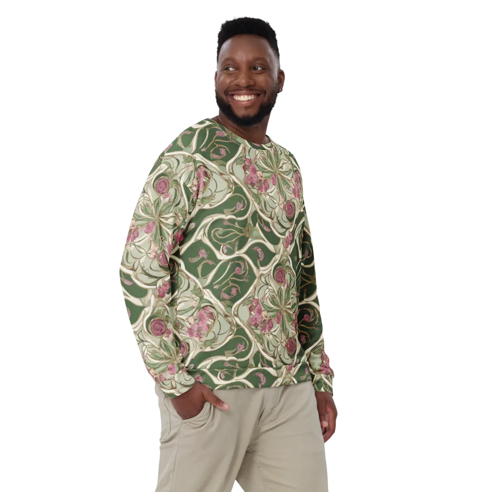 Verdant Arabesque on Sweatshirt — Front