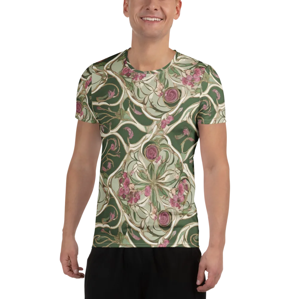 Verdant Arabesque on Men's Athletic T-Shirt — Front