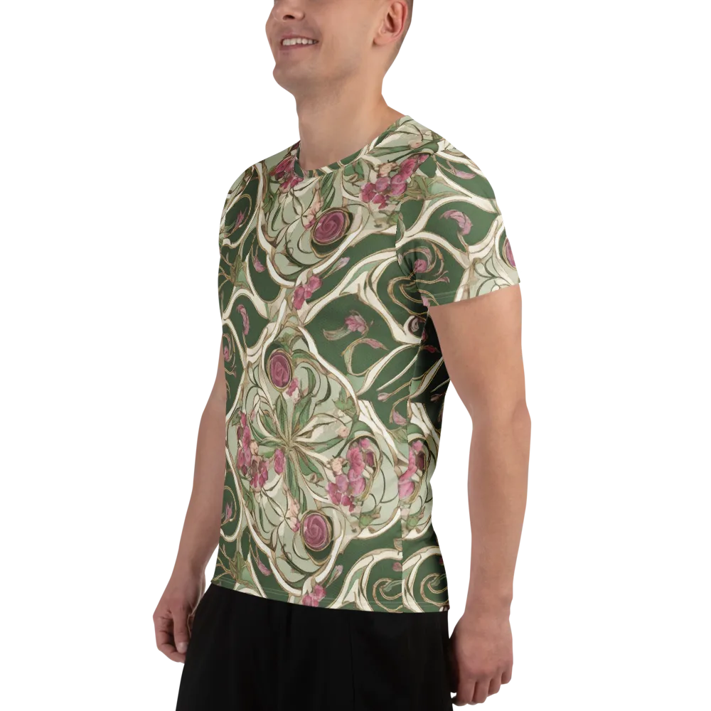 Verdant Arabesque on Men's Athletic T-Shirt — Left