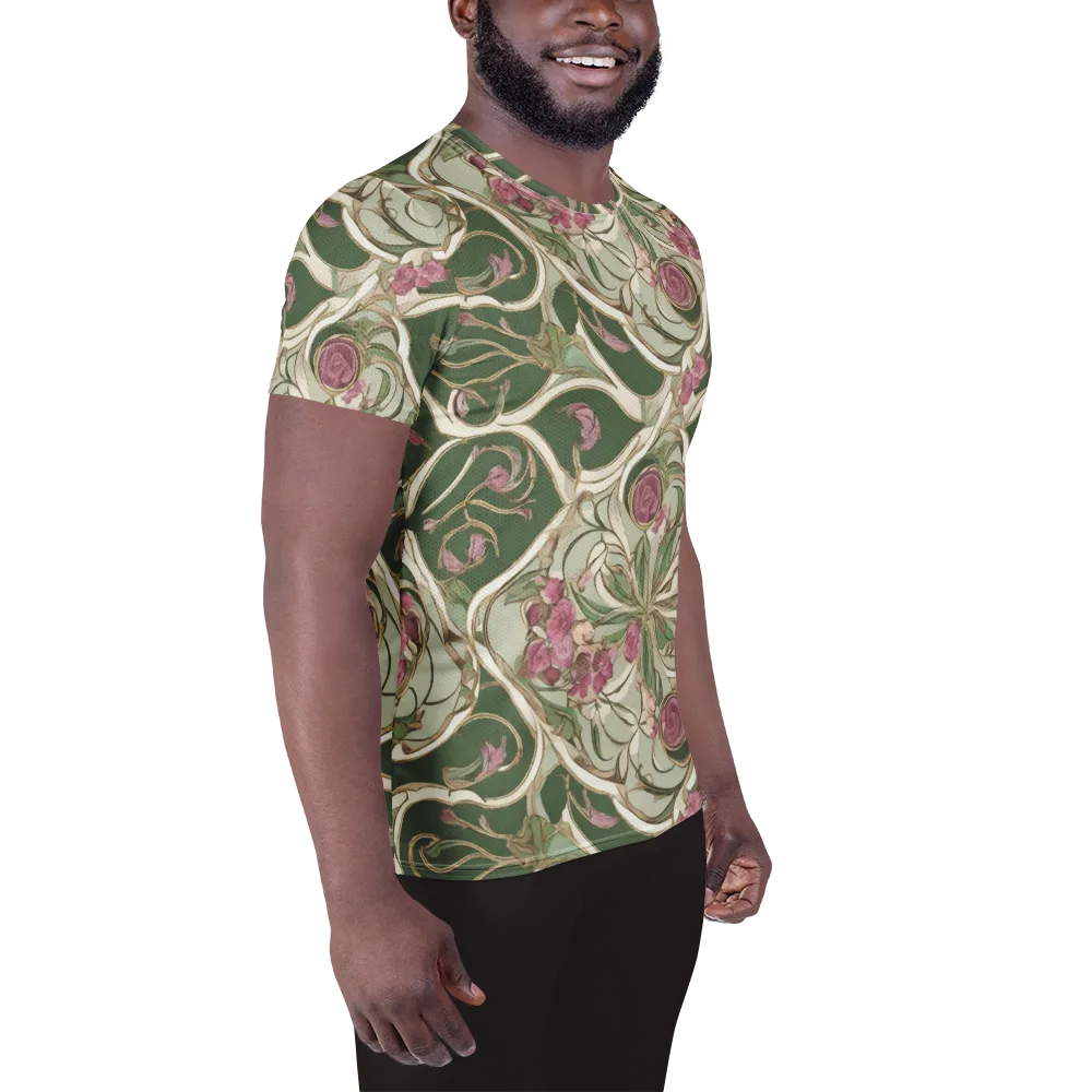Verdant Arabesque on Men's Athletic T-Shirt — Right