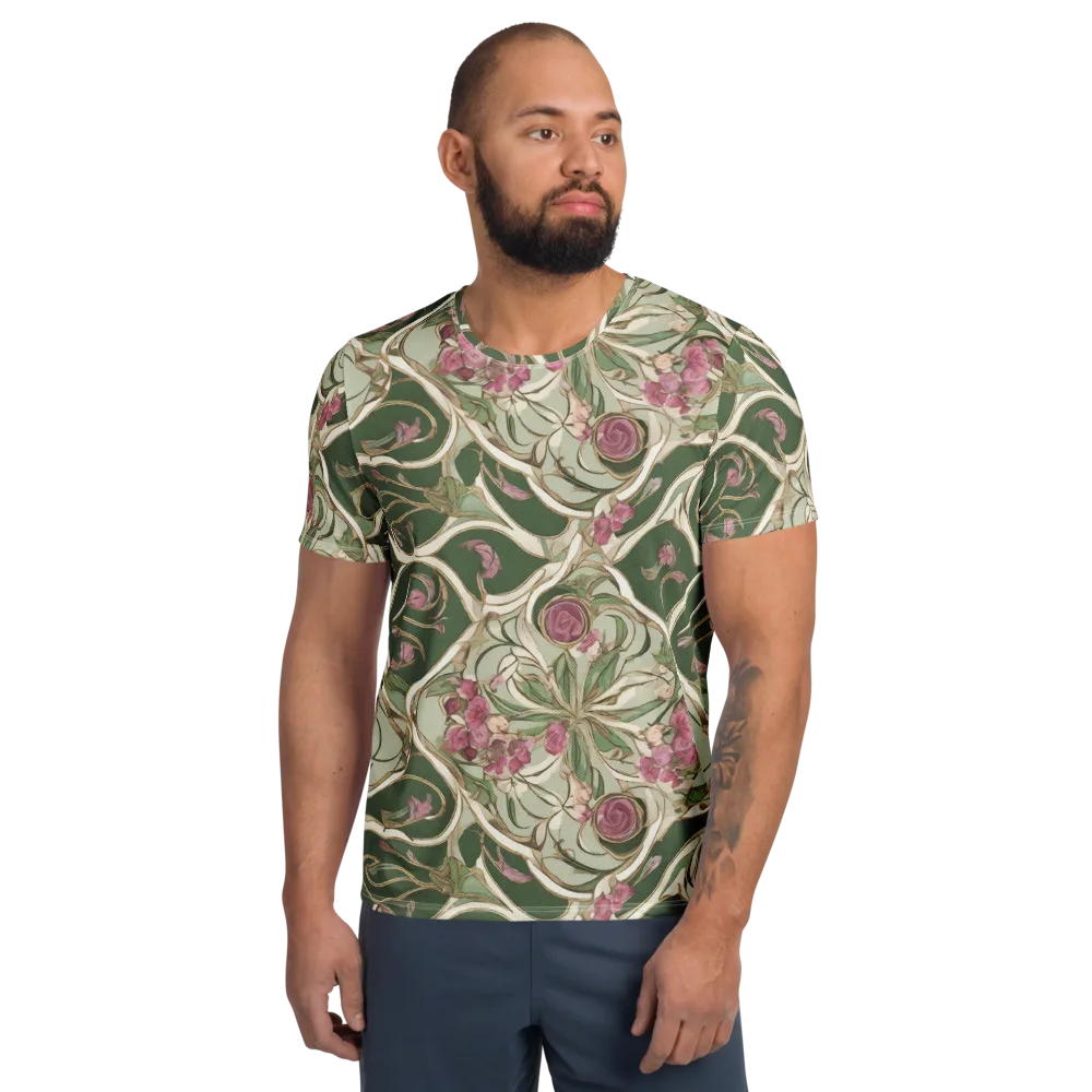 Verdant Arabesque on Men's Athletic T-Shirt — Front