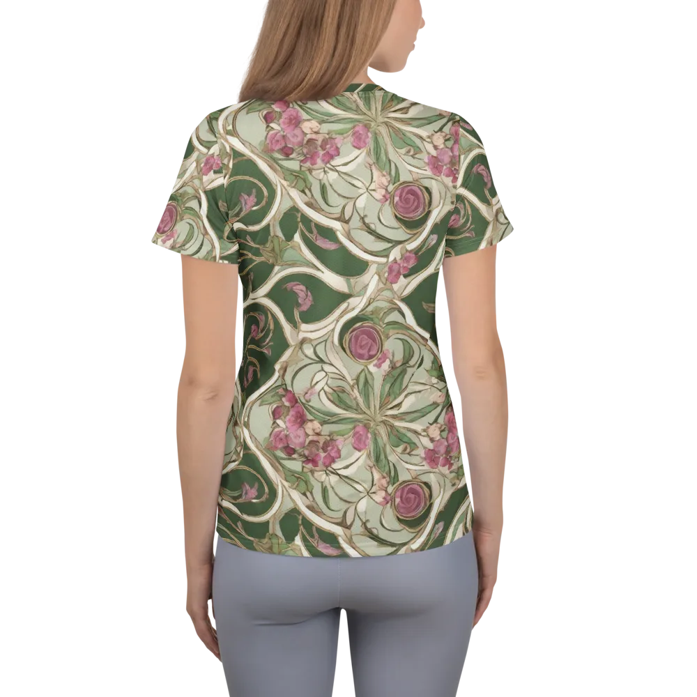 Verdant Arabesque on Women's Athletic T-Shirt — Back