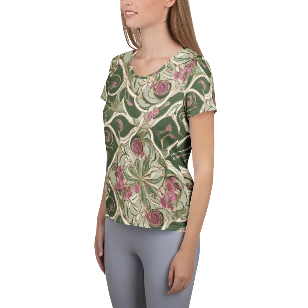 Verdant Arabesque on Women's Athletic T-Shirt — Left