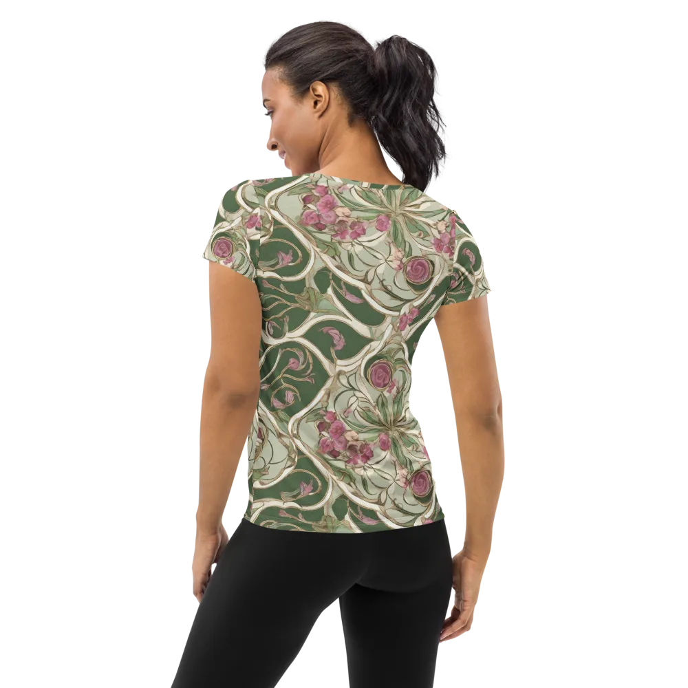 Verdant Arabesque on Women's Athletic T-Shirt — Back