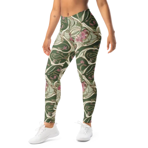 Verdant Arabesque on a Leggings