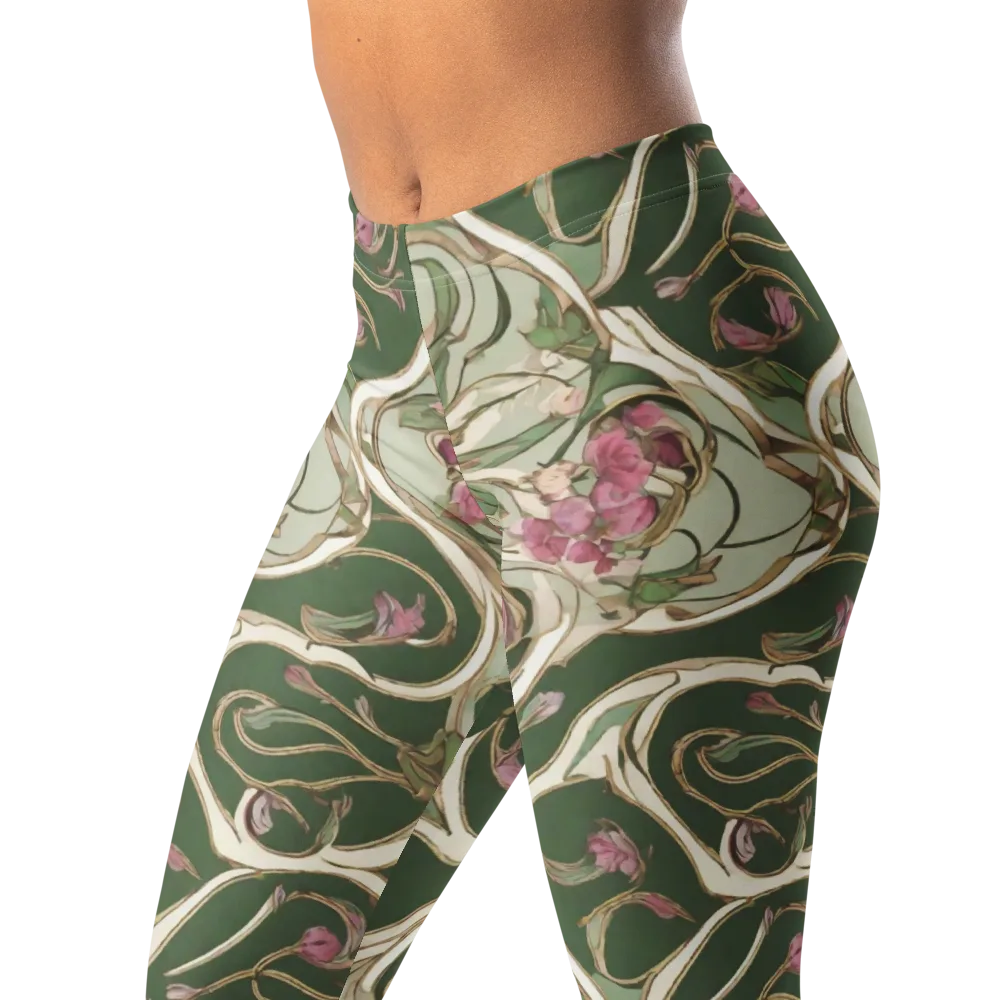 Verdant Arabesque on Leggings — Left Front